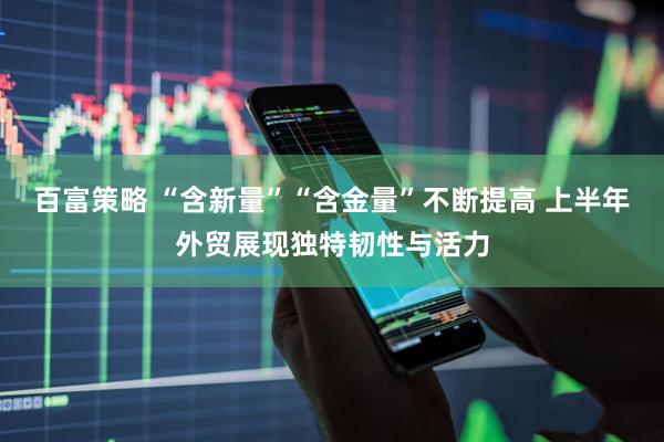 百富策略 “含新量”“含金量”不断提高 上半年外贸展现独特韧性与活力