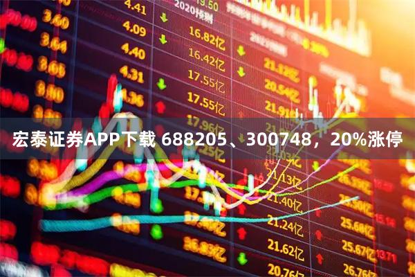 宏泰证券APP下载 688205、300748，20%涨停